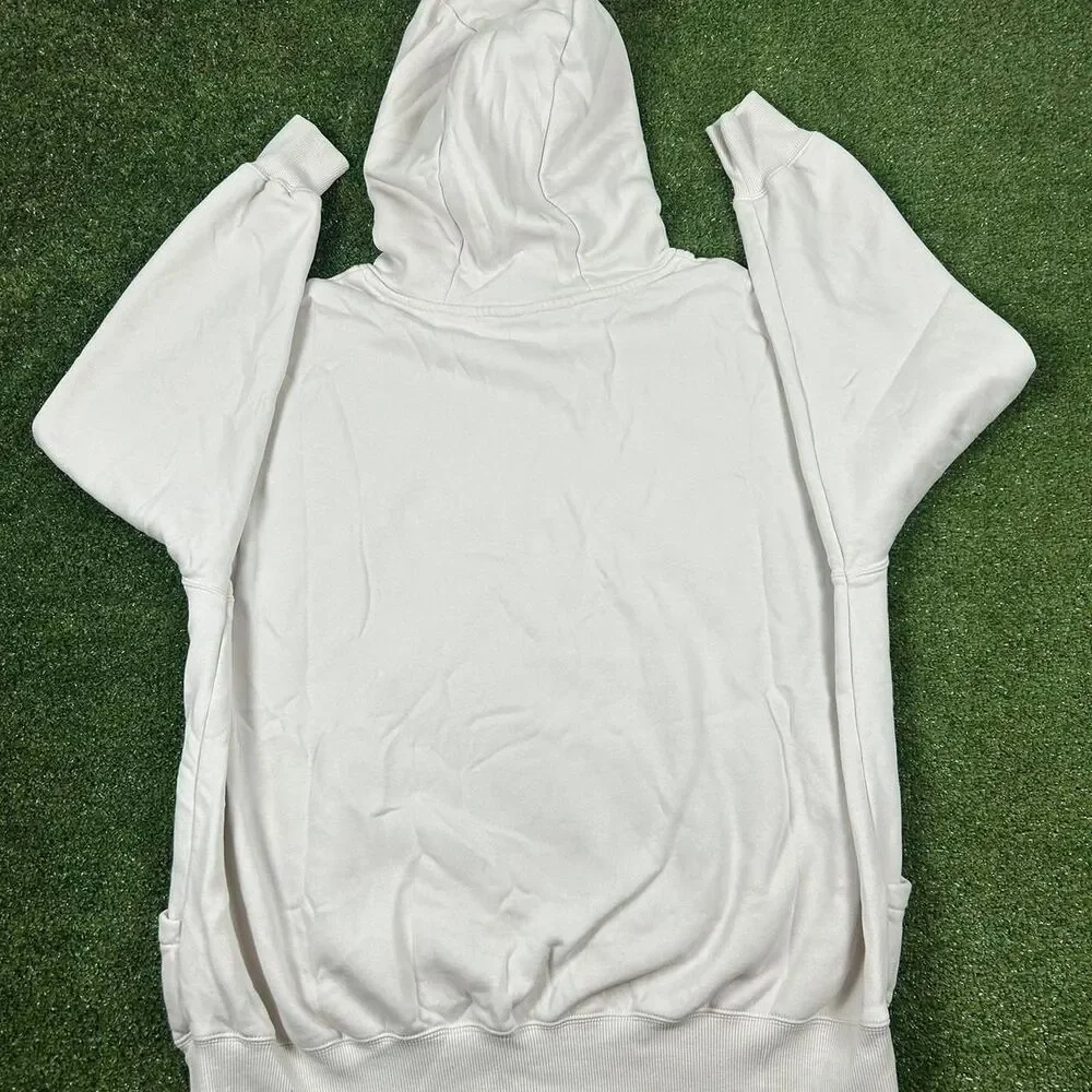 Nike Men's White and Cream Hoodie